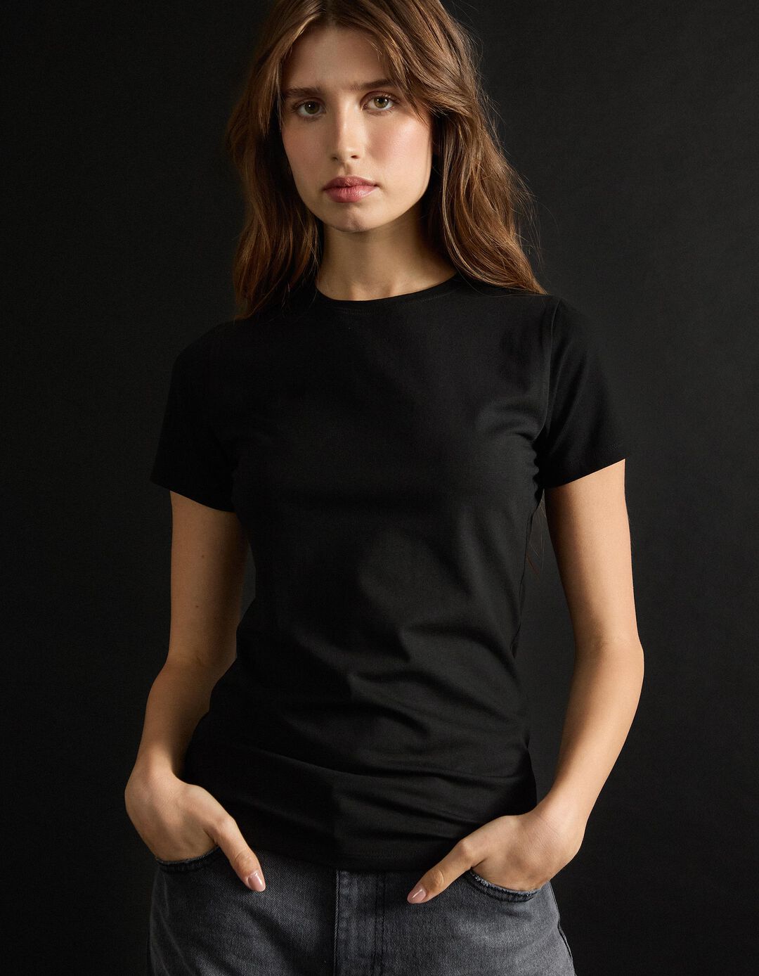 T-shirt, Mulher, Preto