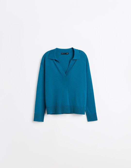 Comprar Online Sweater Polo, Mulher, Azul