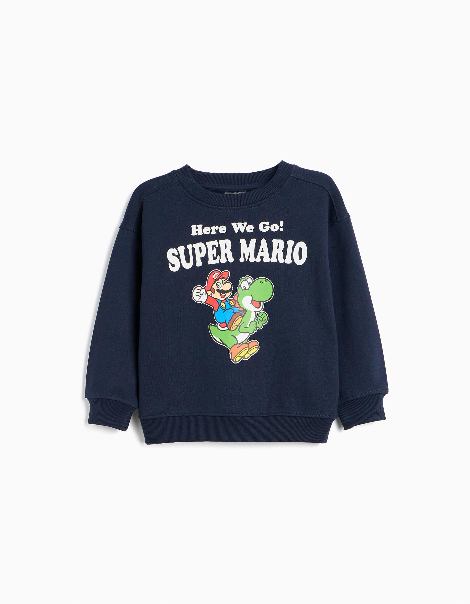 Comprar Online Sweatshirt 'Super Mario', Menino, Azul Escuro
