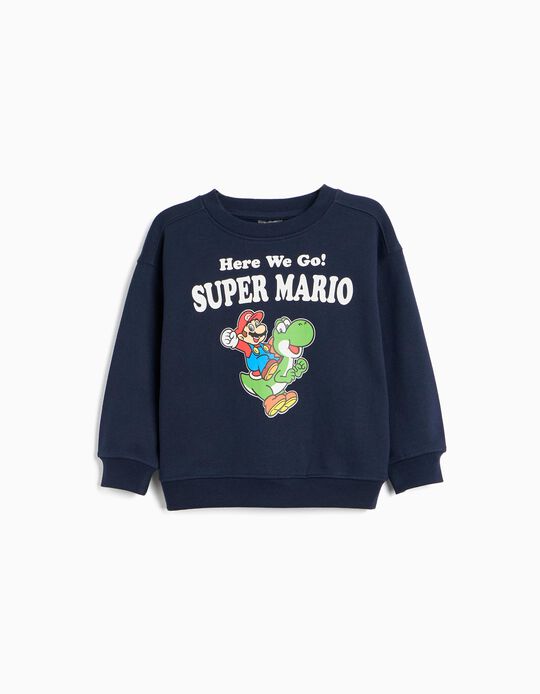 Comprar Online Sweatshirt 'Super Mario', Menino, Azul Escuro
