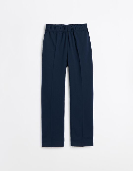 Comprar Online Cal&ccedil;as Com Cintura El&aacute;stica, Mulher, Azul Escuro