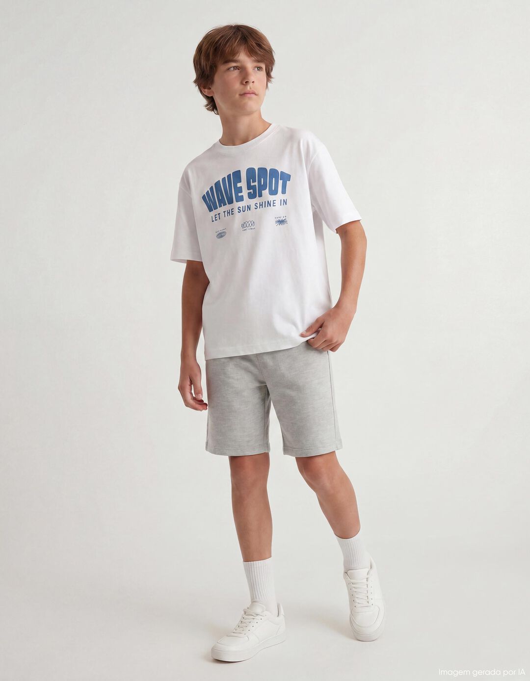 Conjunto T-shirt e Cal&ccedil;&otilde;es, Menino, Cinzento Claro