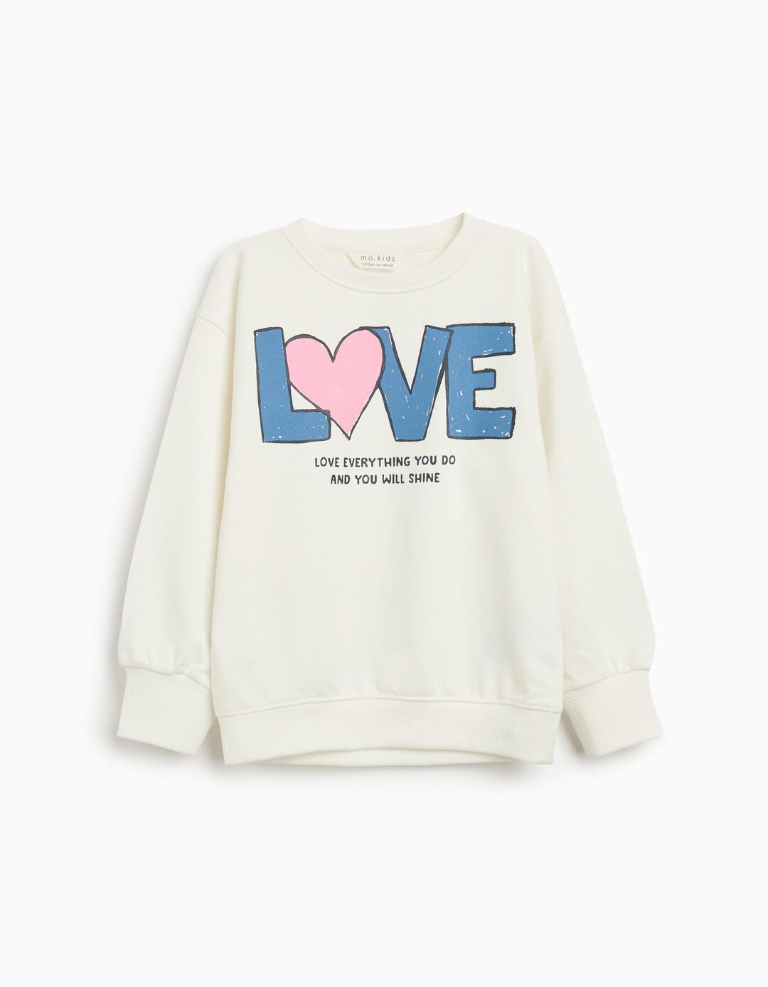 Sweatshirt de Felpa, Menina, Cru
