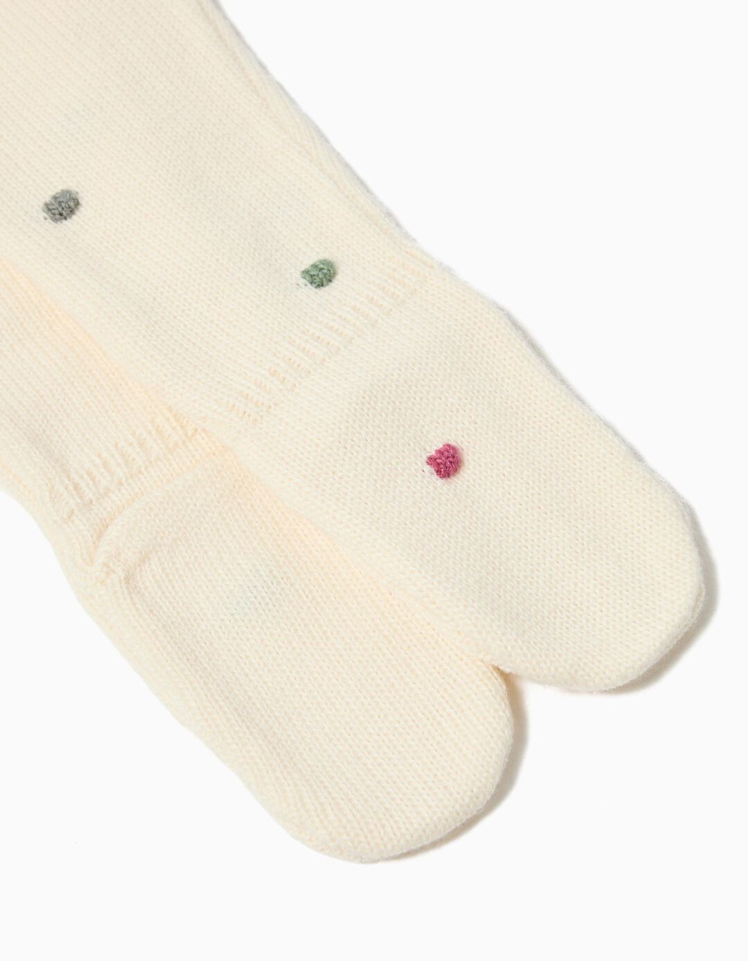 Calças com Pés de Malha, Recém-Nascido, Branco
