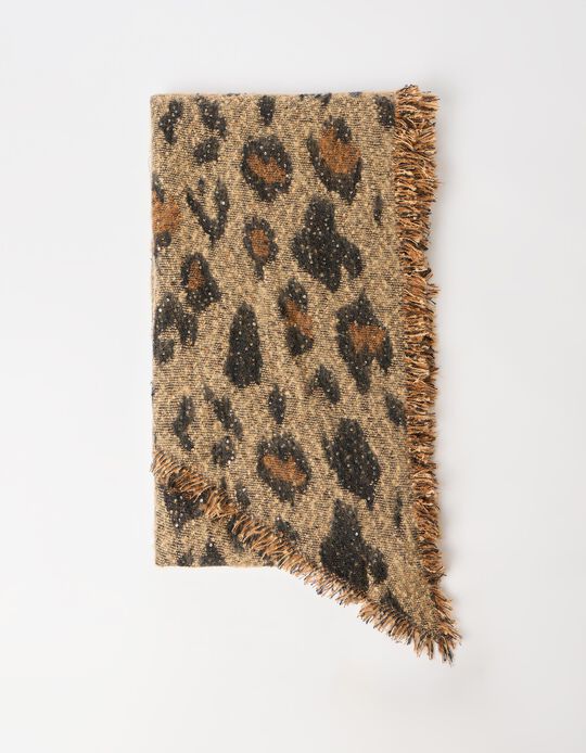 Comprar Online Cachecol Animal Print, Mulher, Bege