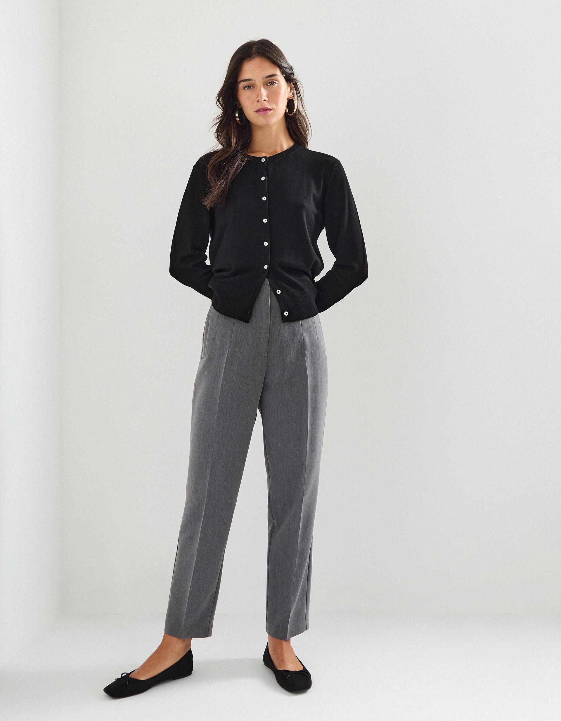 Comprar Online Cal&ccedil;as Cintura Subida, Mulher, Cinzento