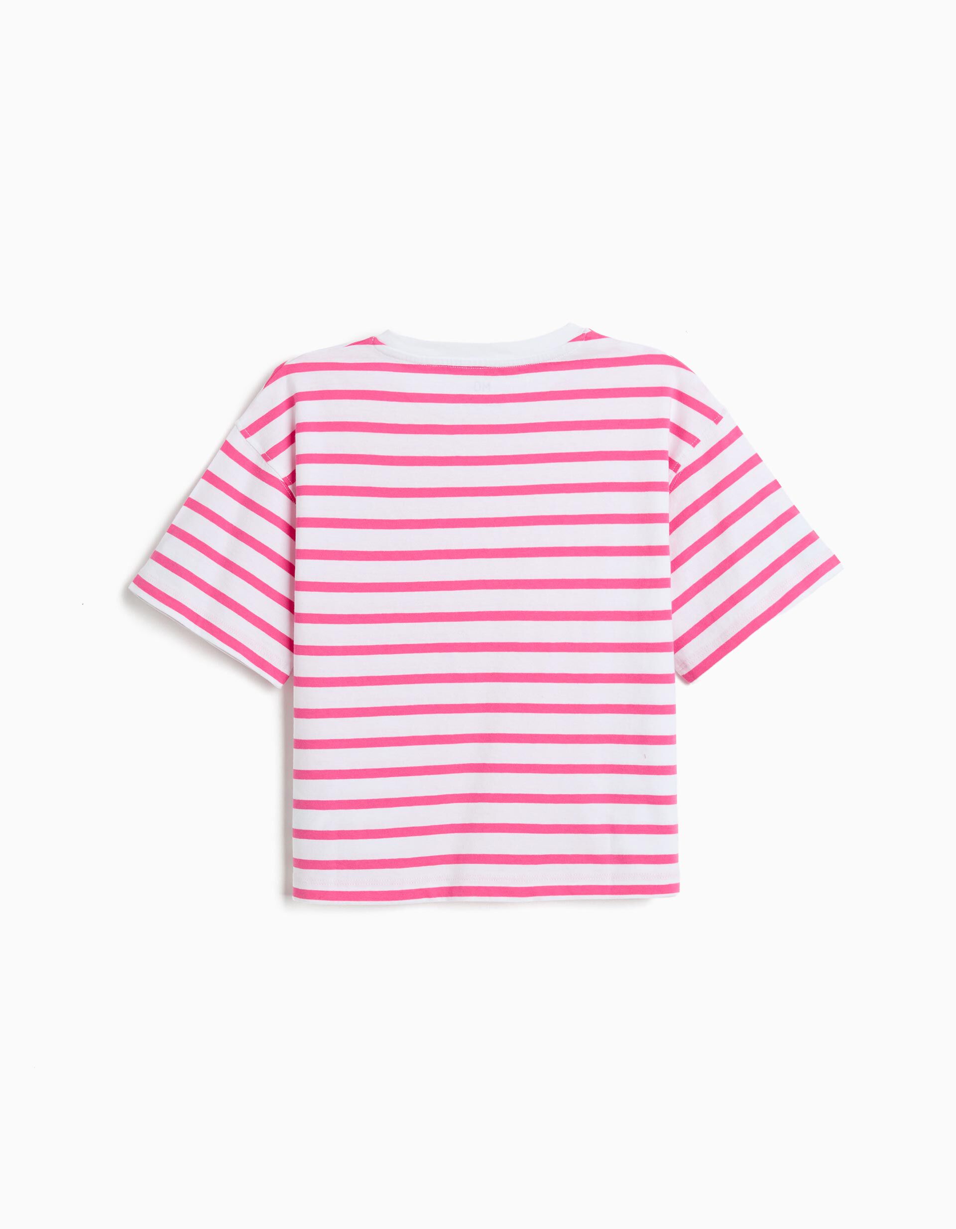 Comprar Online T-shirt Riscas, Menina, Rosa