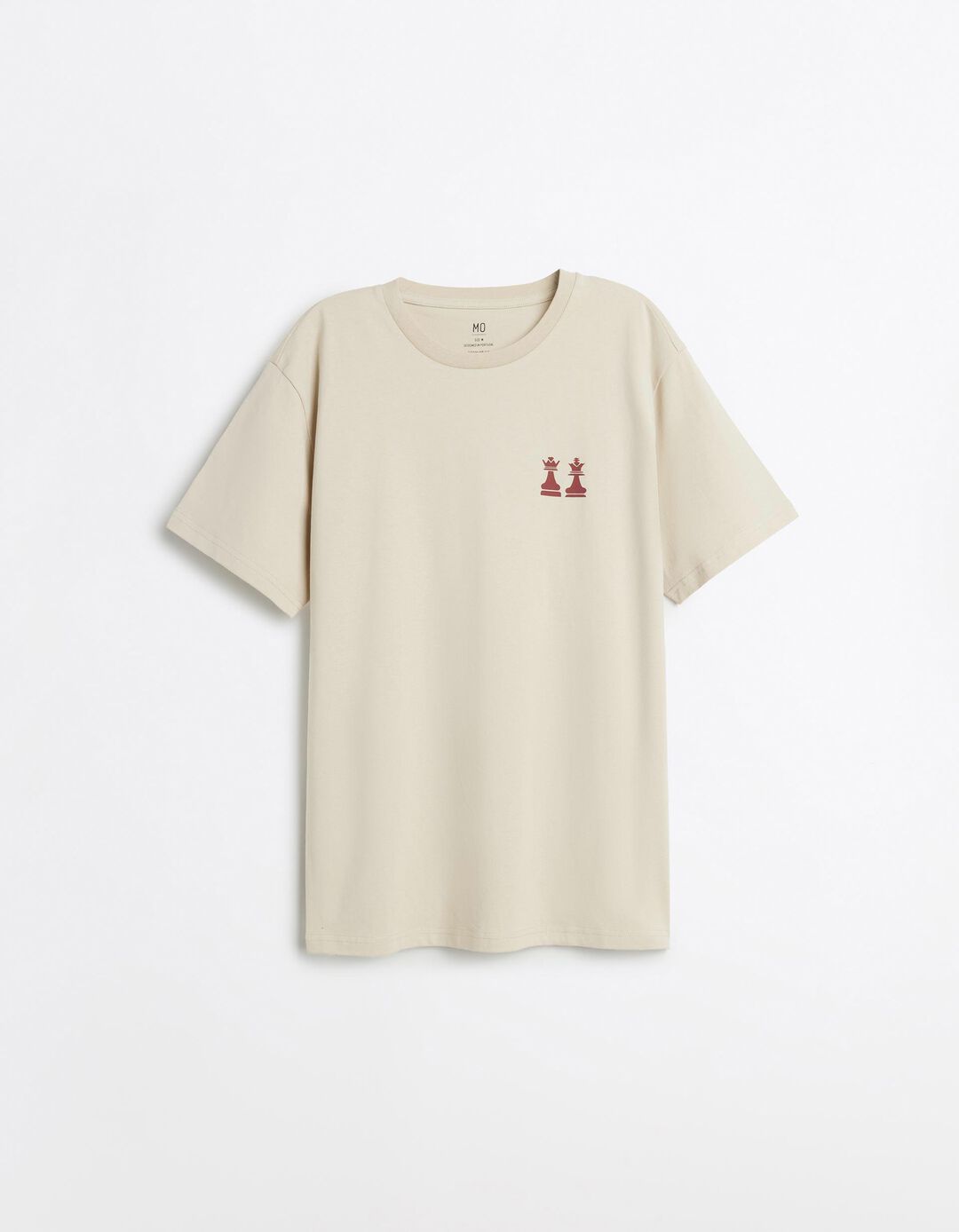 T-shirt Jersey Estampado, Homem, Bege