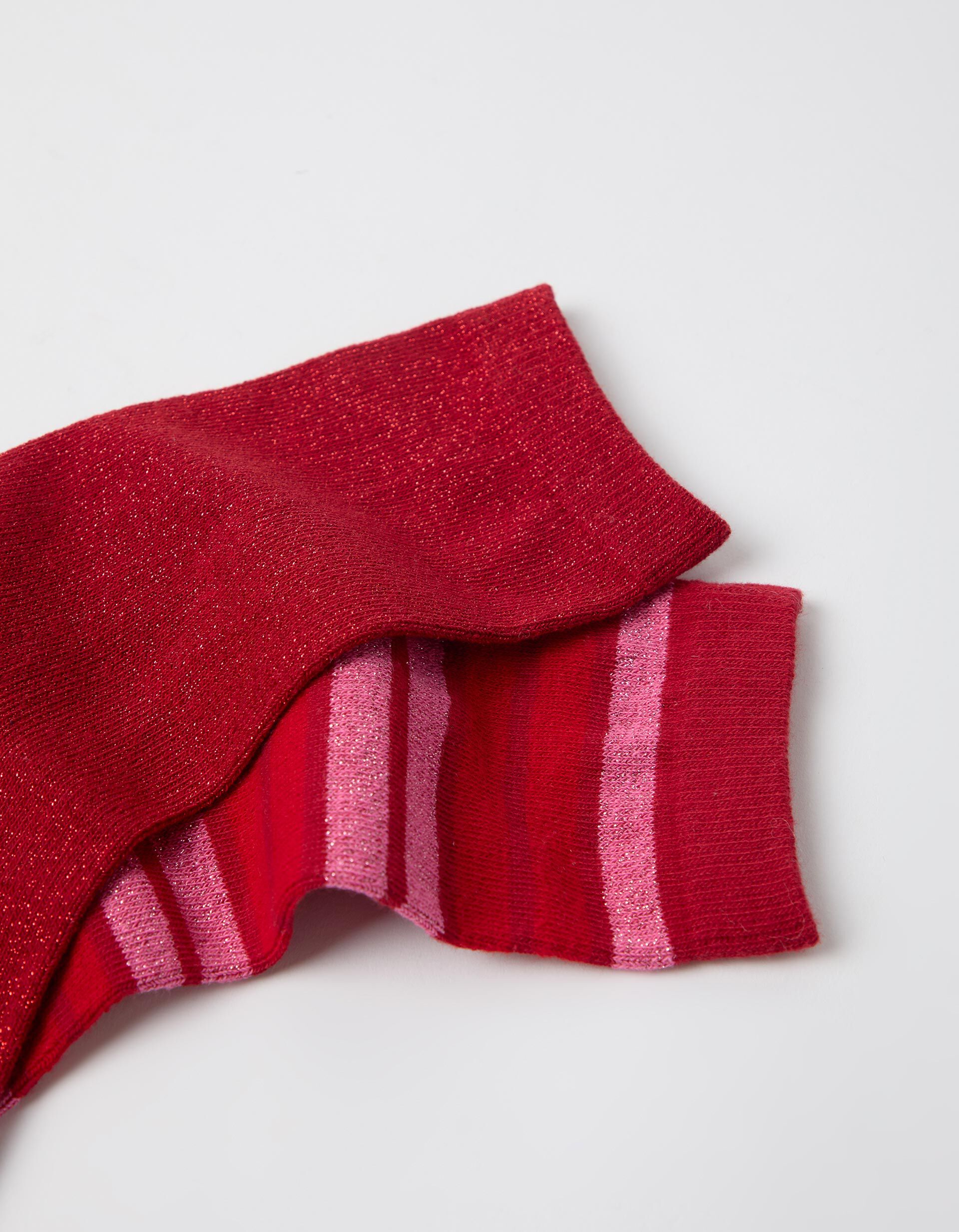 Comprar Online Pack 2 Pares De Meias, Mulher, Vermelho Escuro