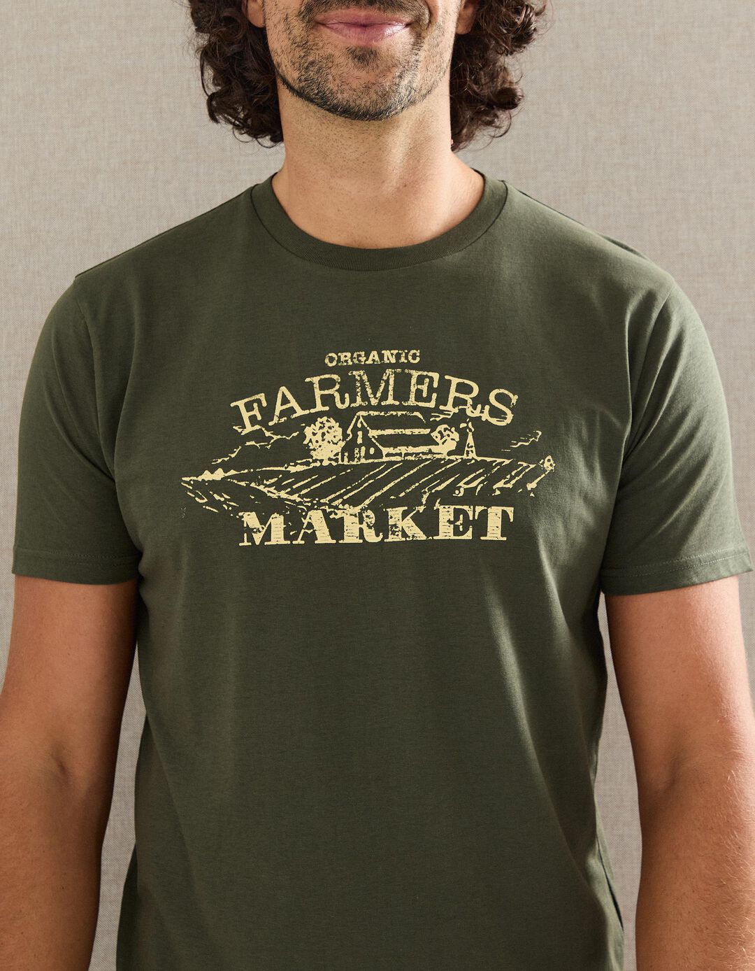 T-shirt Print, Homem, Verde Escuro