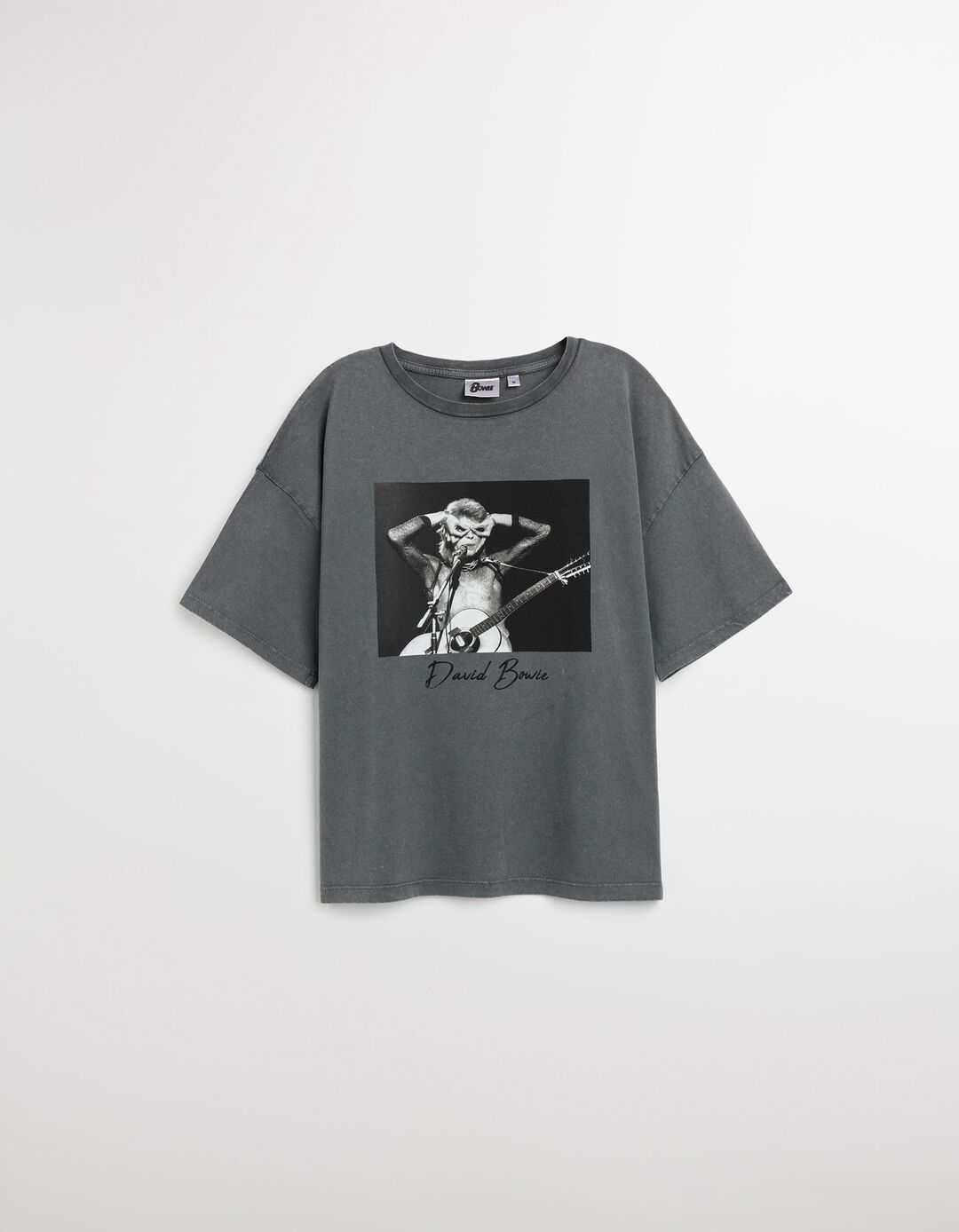 T-shirt 'Bowie', Mulher, Cinzento Escuro 