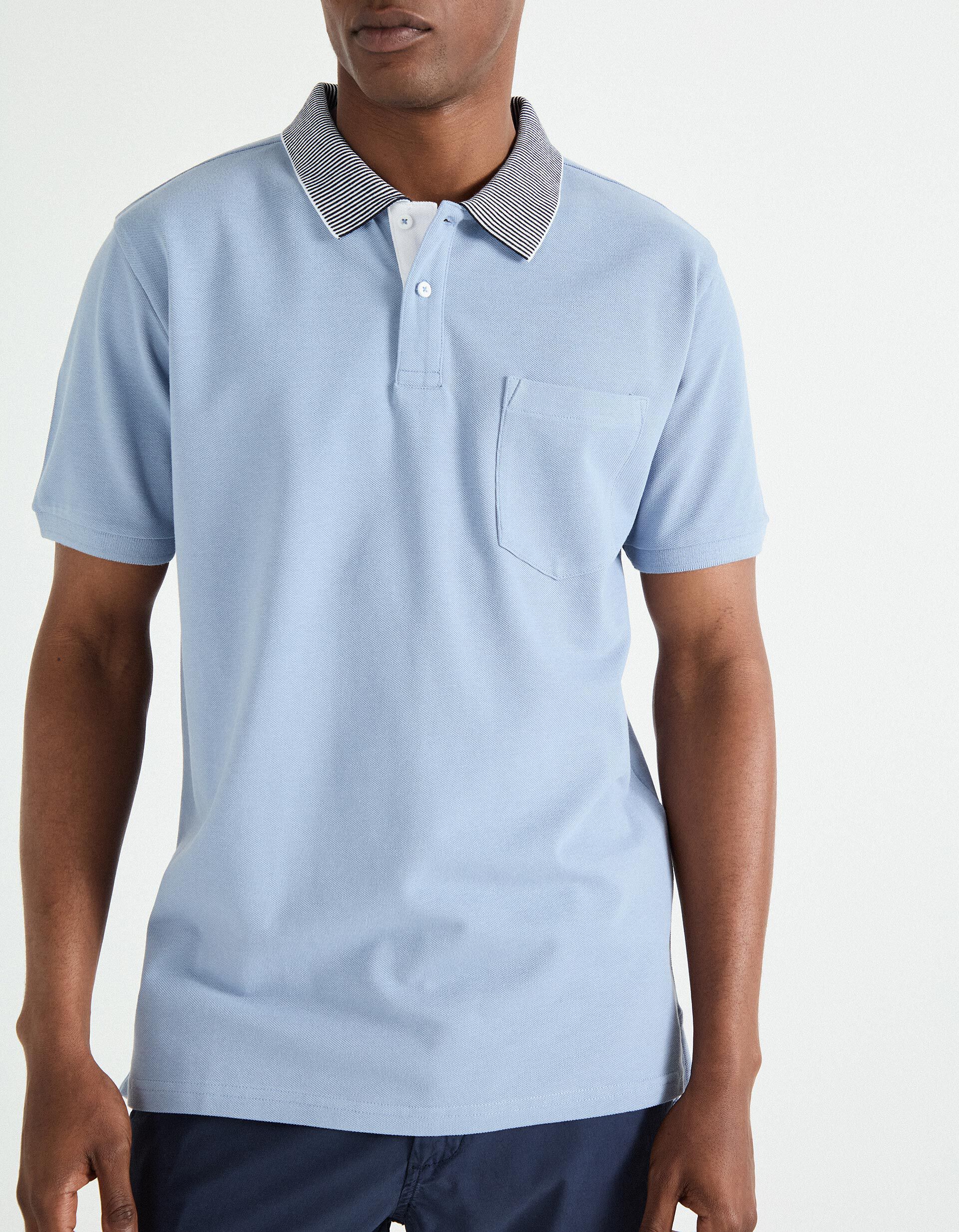 Comprar Online Polo Piquet Manga Curta, Homem, Azul Claro