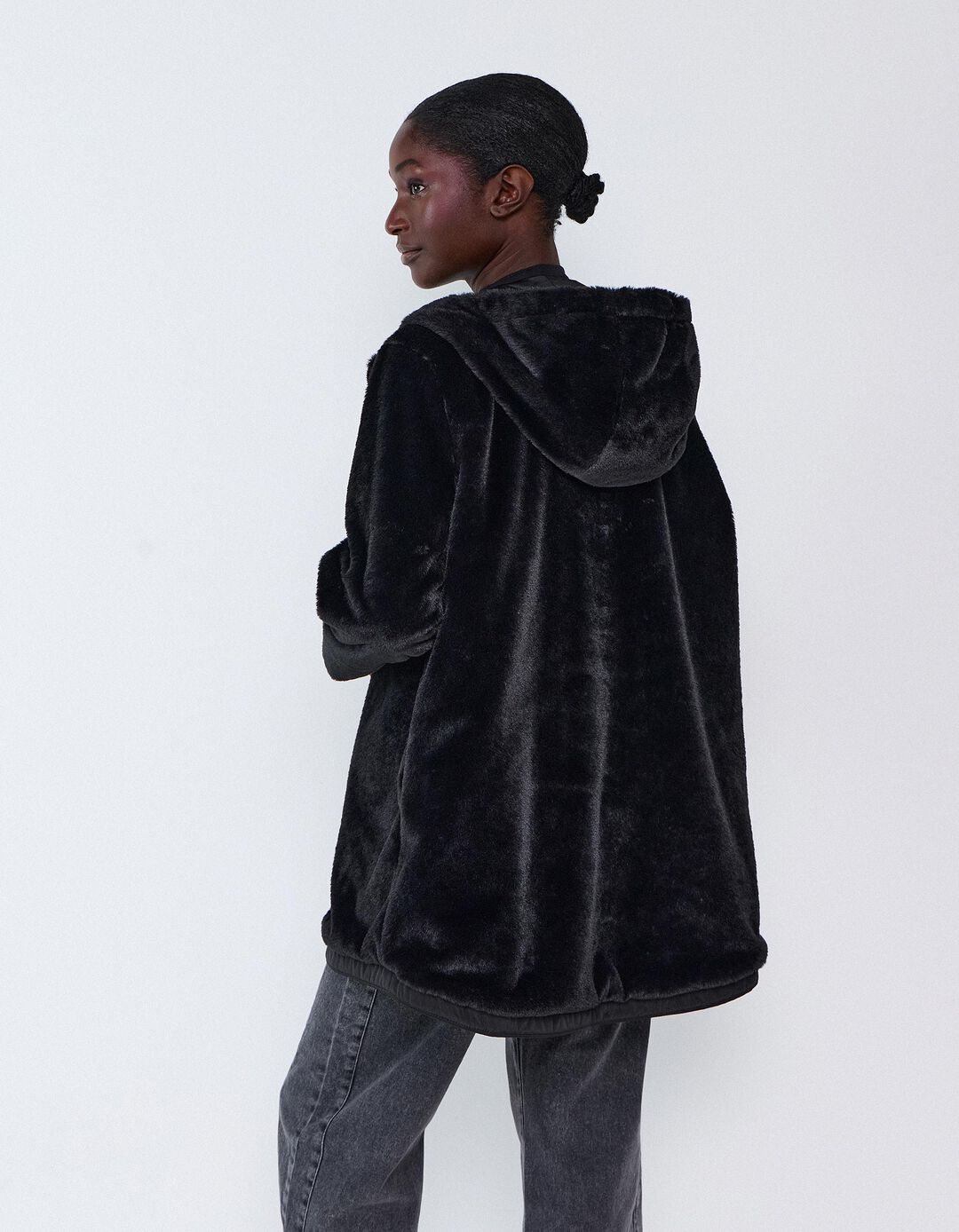 Parka Revers&iacute;vel, Mulher, Preto