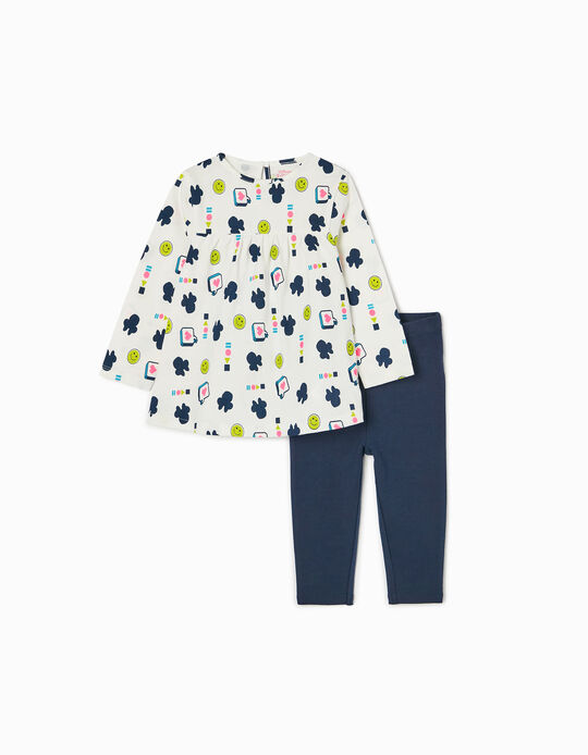 Dress + Leggings for Baby Girls 'Minnie', Multicoloured