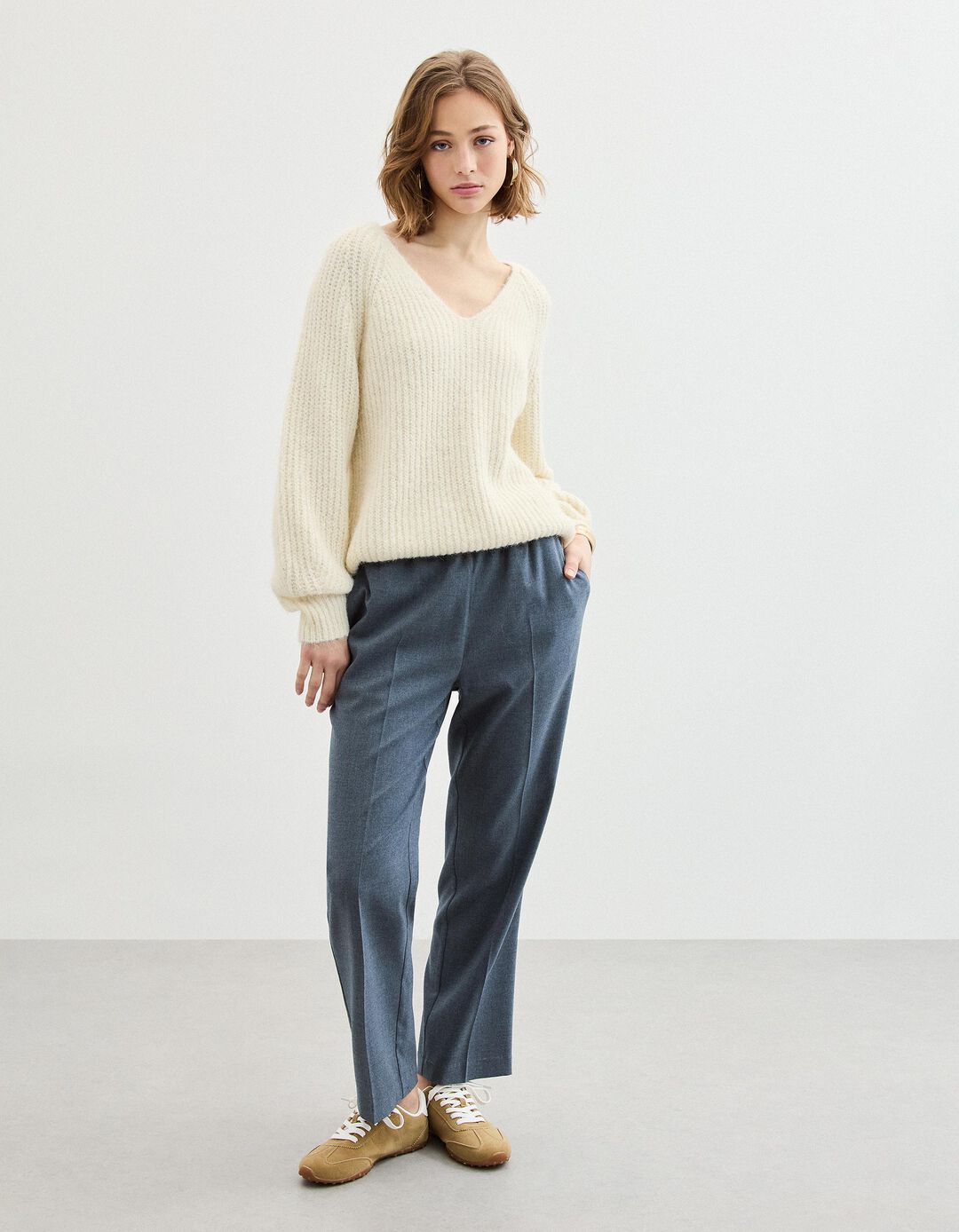 Cal&ccedil;as, Mulher, Azul