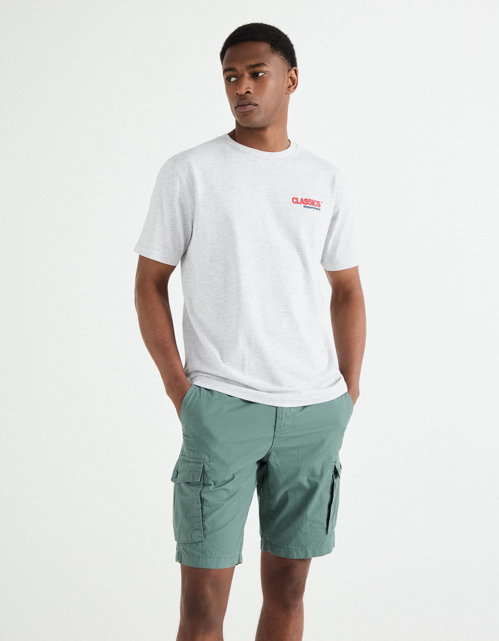 Comprar Online T-shirt Jersey Print, Homem, Cinzento Claro