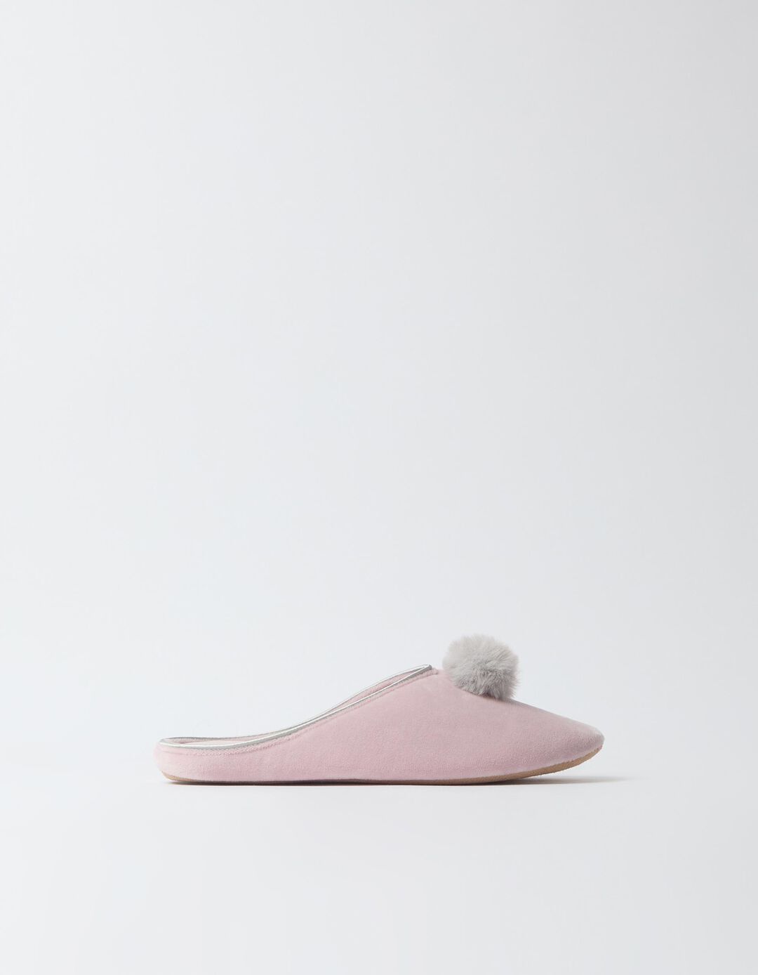Chinelos De Quarto Com Pompom, Mulher, Rosa