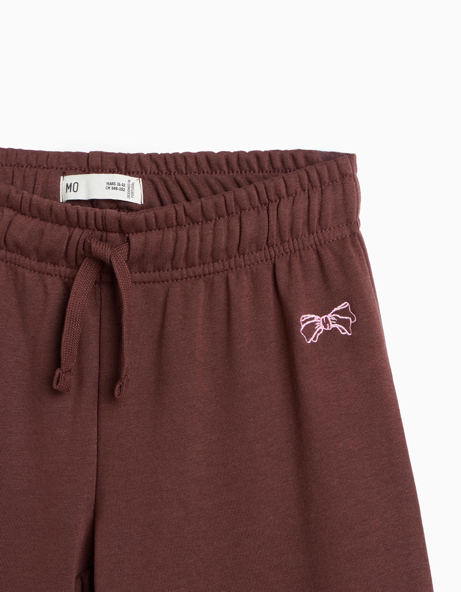 Comprar Online Cal&ccedil;as De Felpa Wide Leg, Menina, Castanho