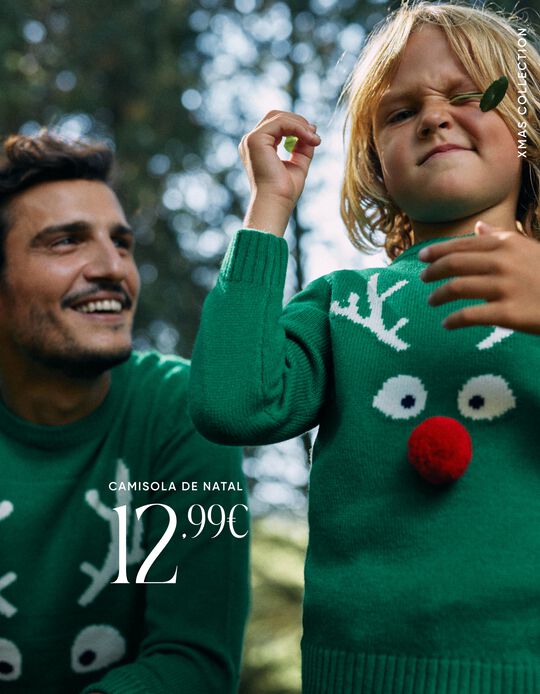 Christmas' Knitted Jumper, Boys, Green