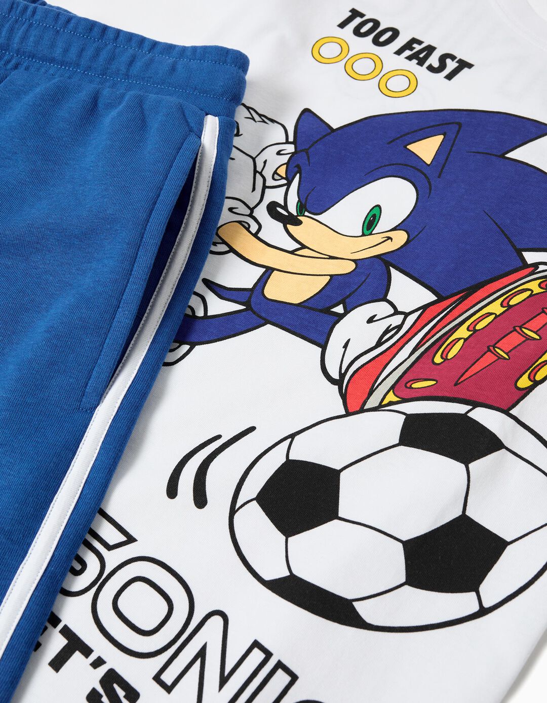 Conjunto T-shirt e Calções 'Sonic', Menino, Azul 