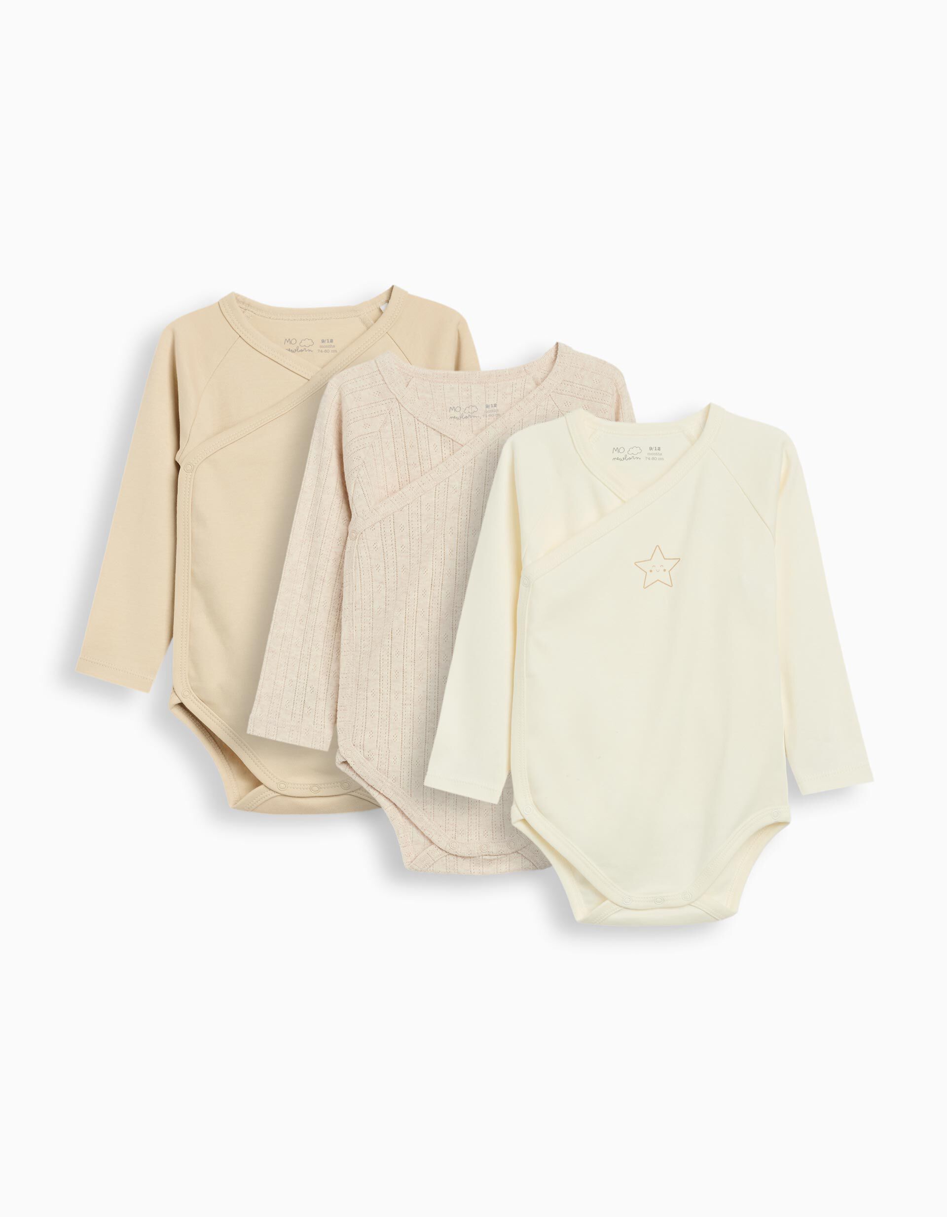 Comprar Online Pack 3 Bodies de Manga Comprida, Menina, Multicor