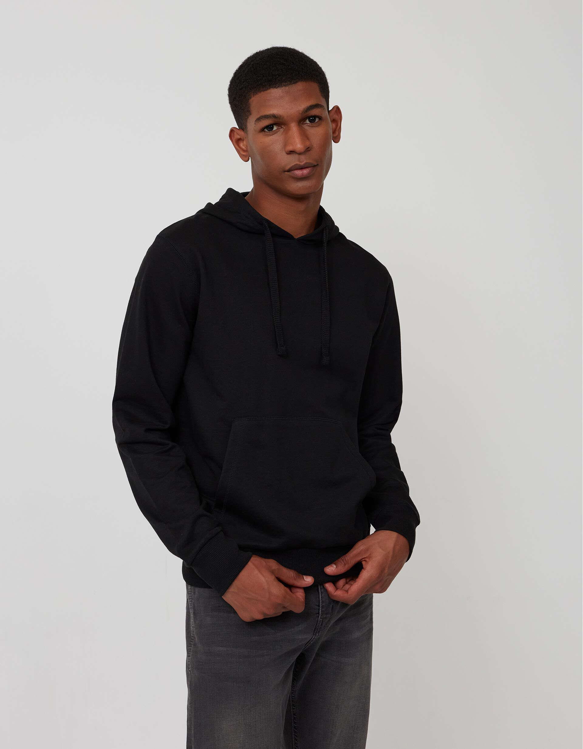 Sudadera Básica, Hombre, Negra | MO Fashion