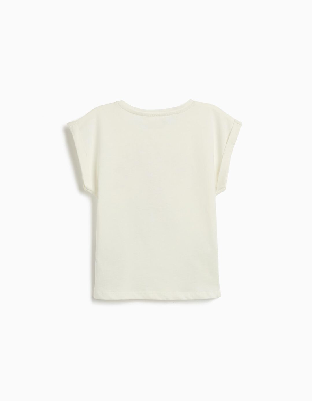 T-shirt Print, Menina, Branco 