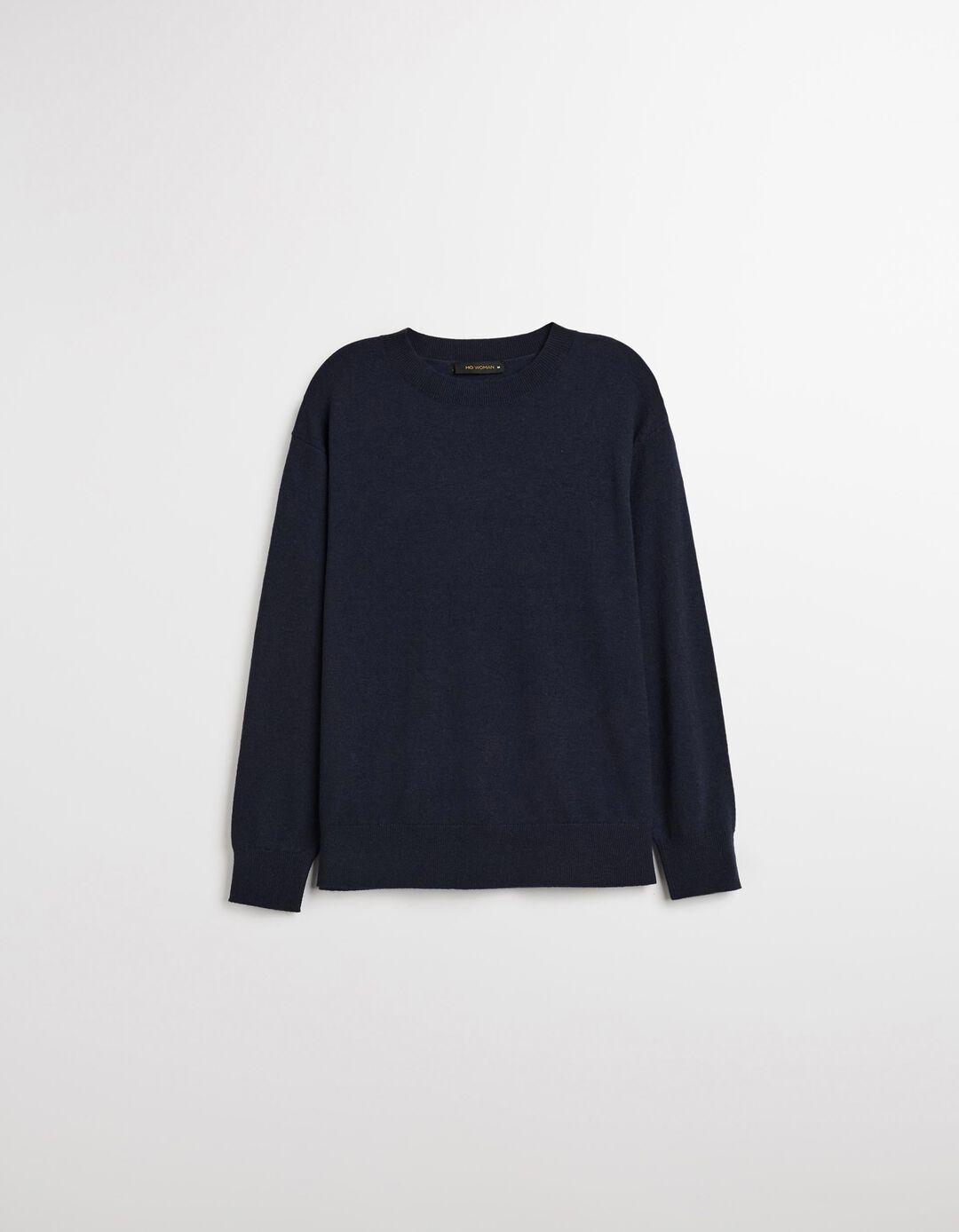 Camisola de Lã com Caxemira, Mulher, Azul Escuro