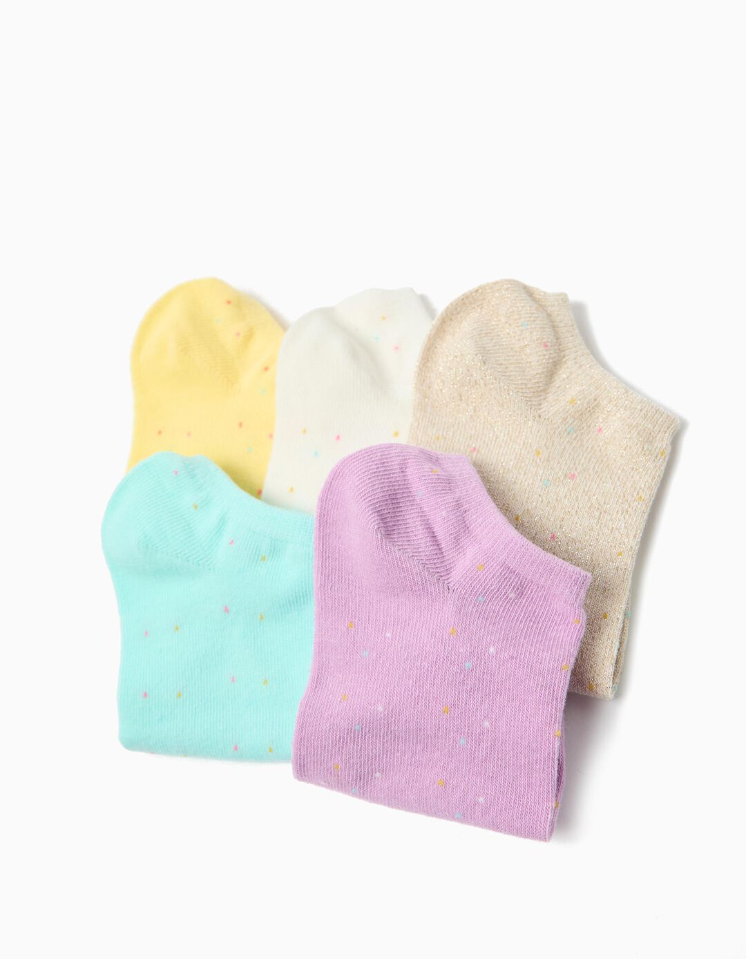 Pack 5 Pares de Meias, Menina, Multicor
