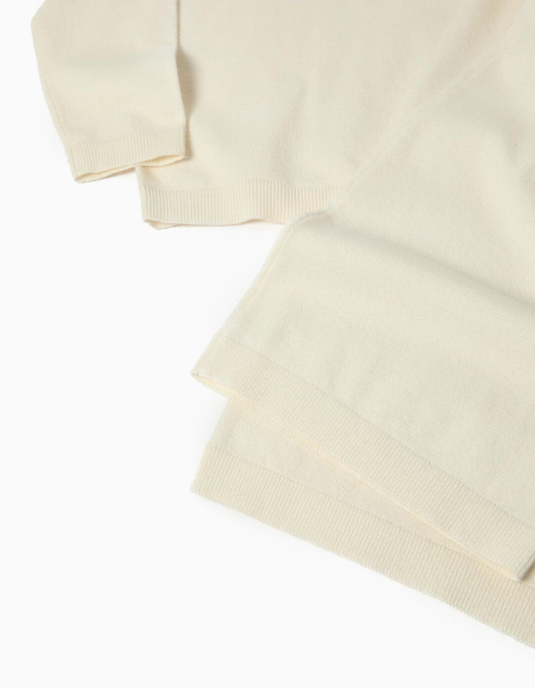 Conjunto Camisola e Calças, Menina, Branco