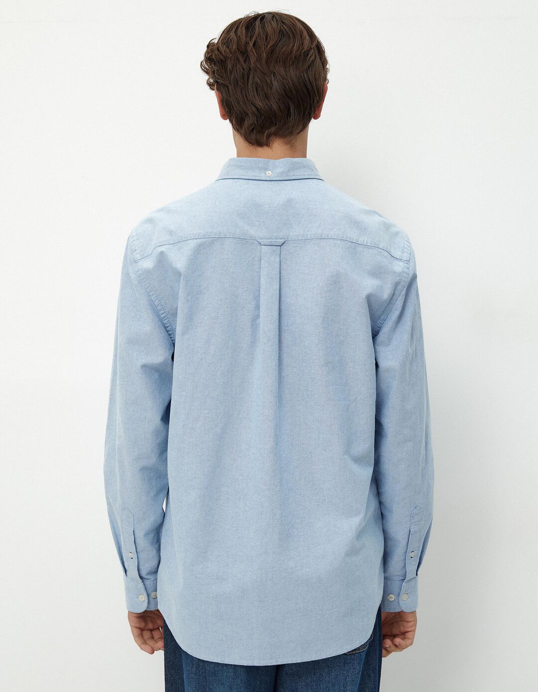 Camisa de Manga Comprida Oxford, Homem, Azul Claro