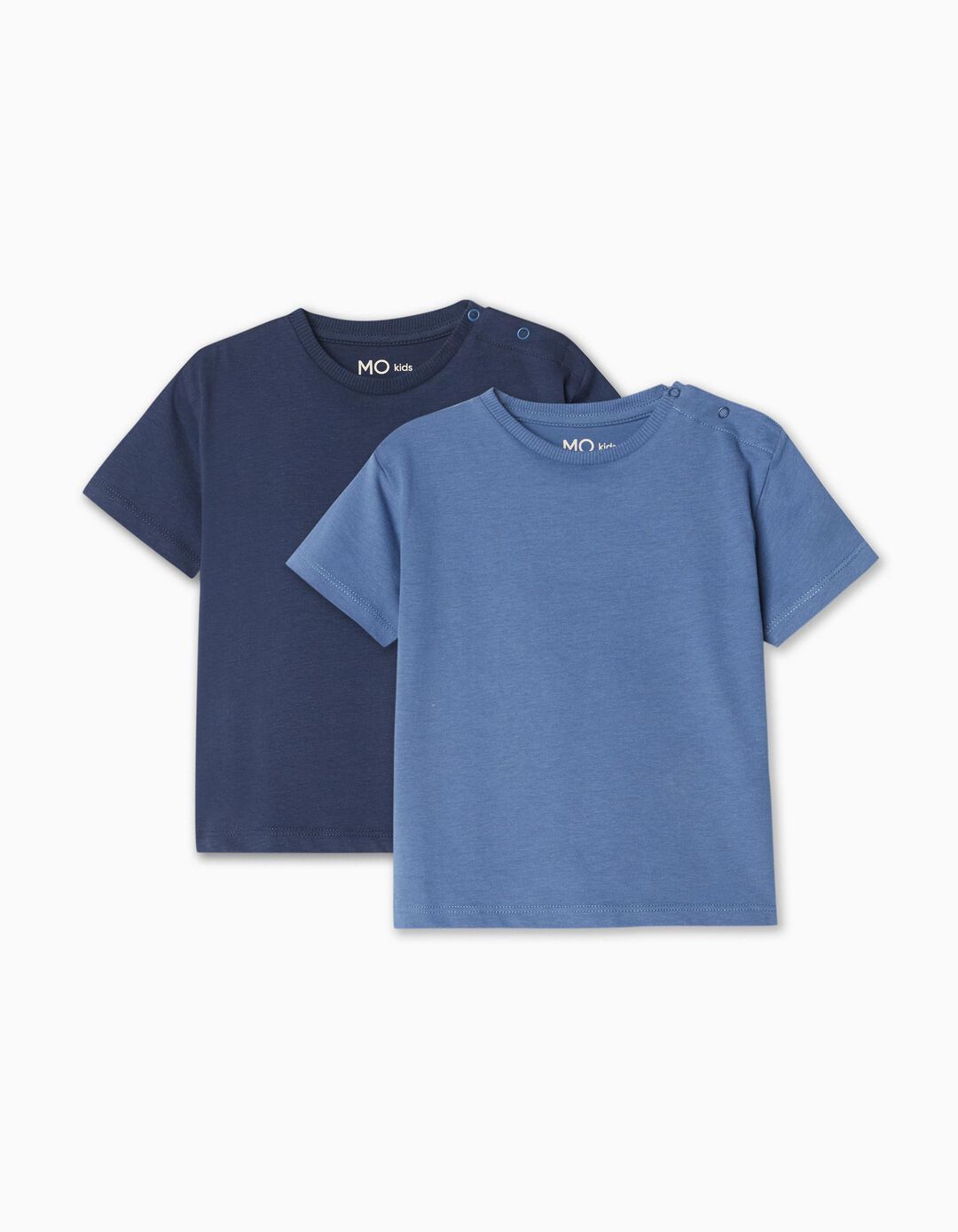 Pack 2 T-shirts Premium, Bebé Menino, Azul Escuro/Azul