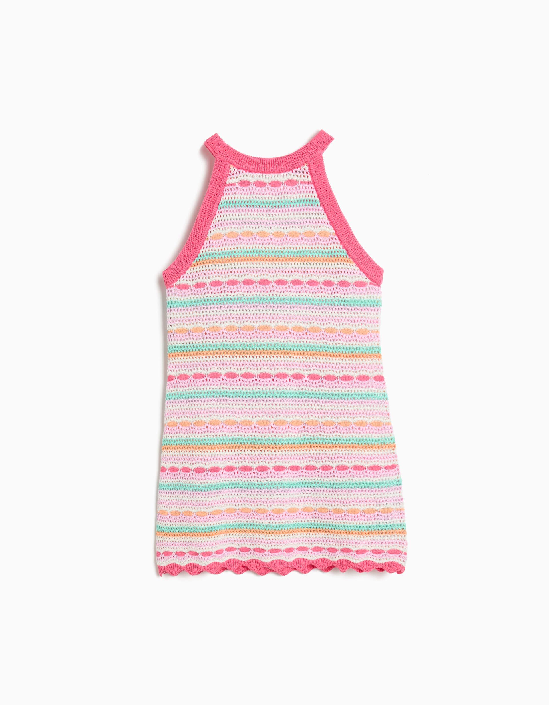 Vestido Crochet, Menina, Rosa