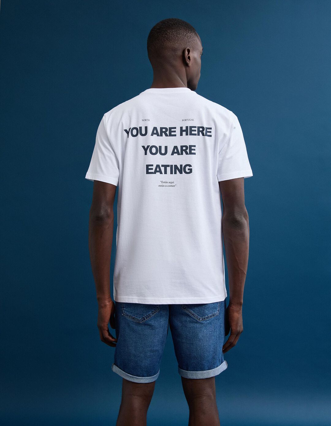 T-shirt Jersey Estampada, Homem, Branco