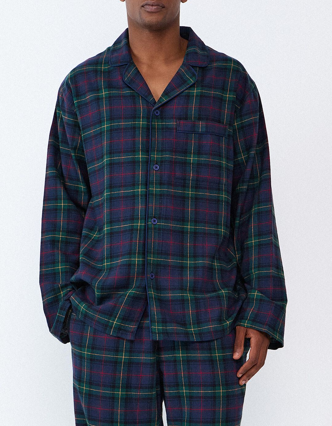 Pijama De Flanela, Homem, Azul Escuro