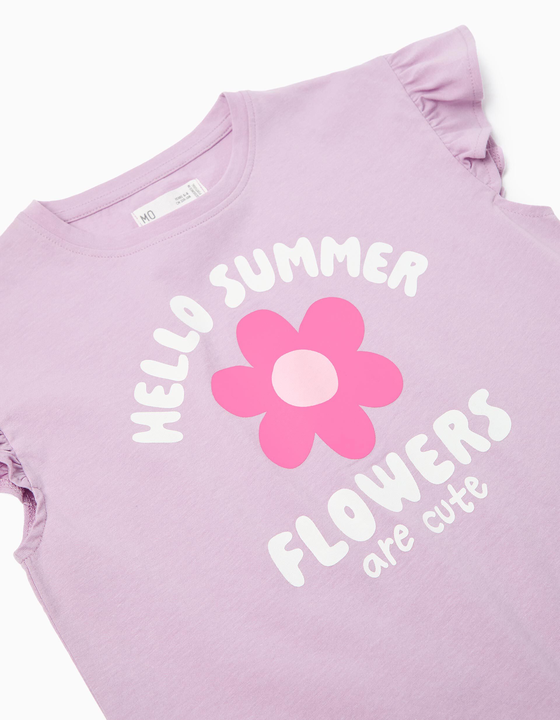 Comprar Online Conjunto T-shirt e Leggings, Menina, Roxo Claro