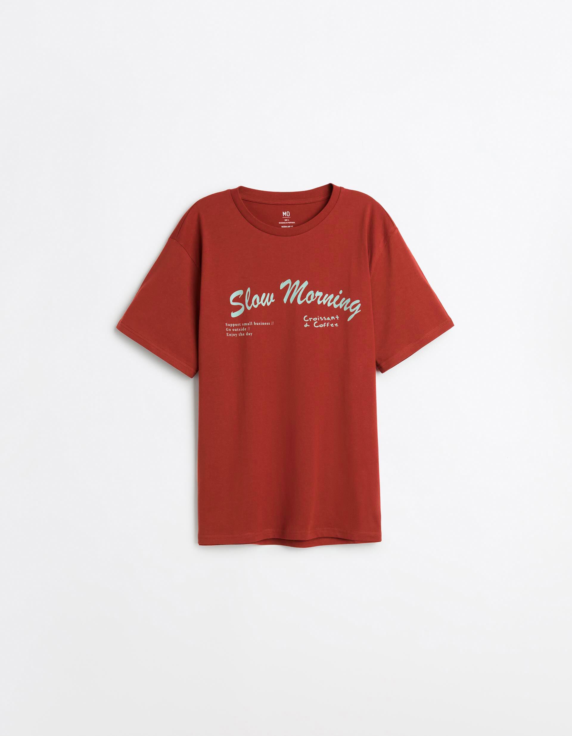 Comprar Online T-shirt Jersey Estampado, Homem, Vermelho
