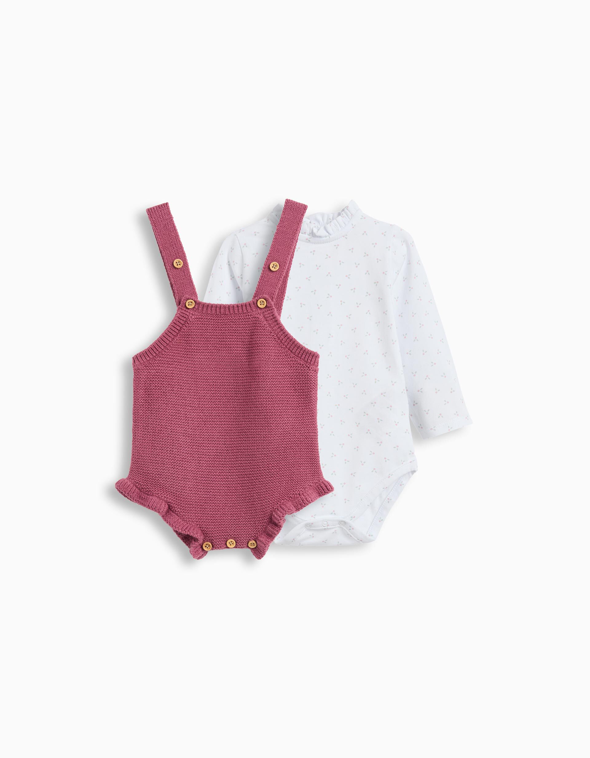 Comprar Online Conjunto Body e Macac&atilde;o, Rec&eacute;m-Nascido, Roxo