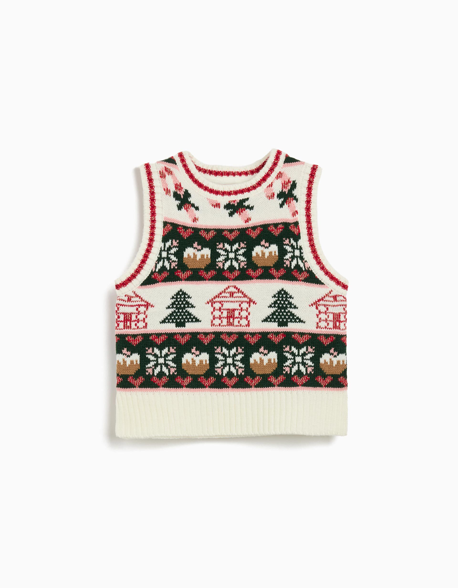 Comprar Online Colete de Malha, Menina, Bege Claro