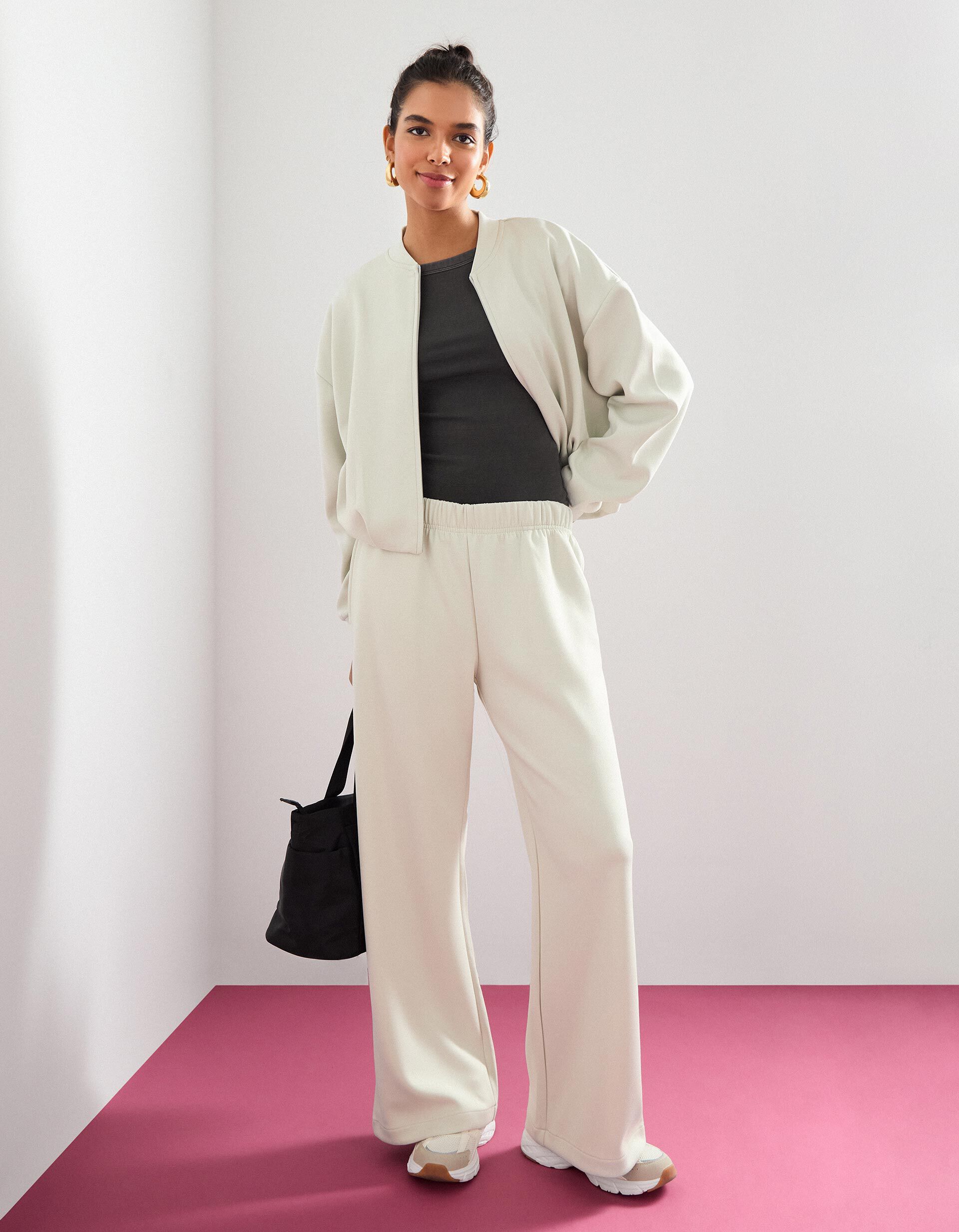 Comprar Online Cal&ccedil;as 'Loose Fit', Mulher, Branco