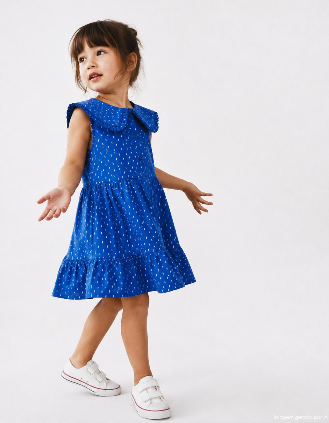 Vestido, Menina, Azul