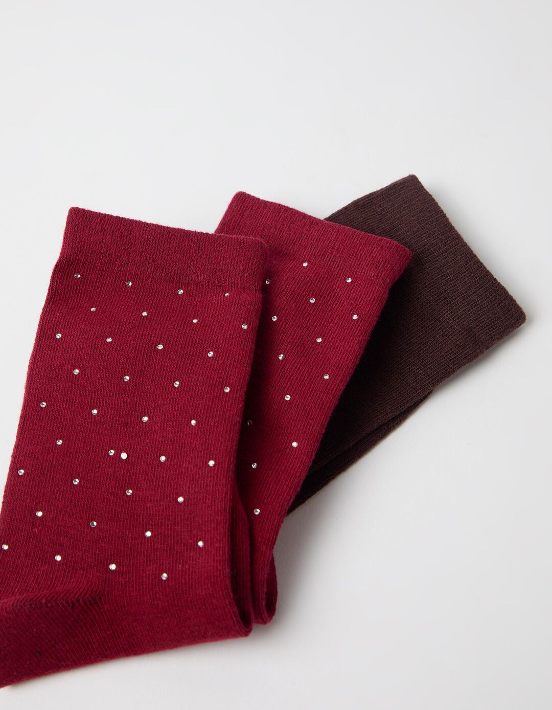 Pack 3 Pares De Meias, Mulher, Castanho Escuro