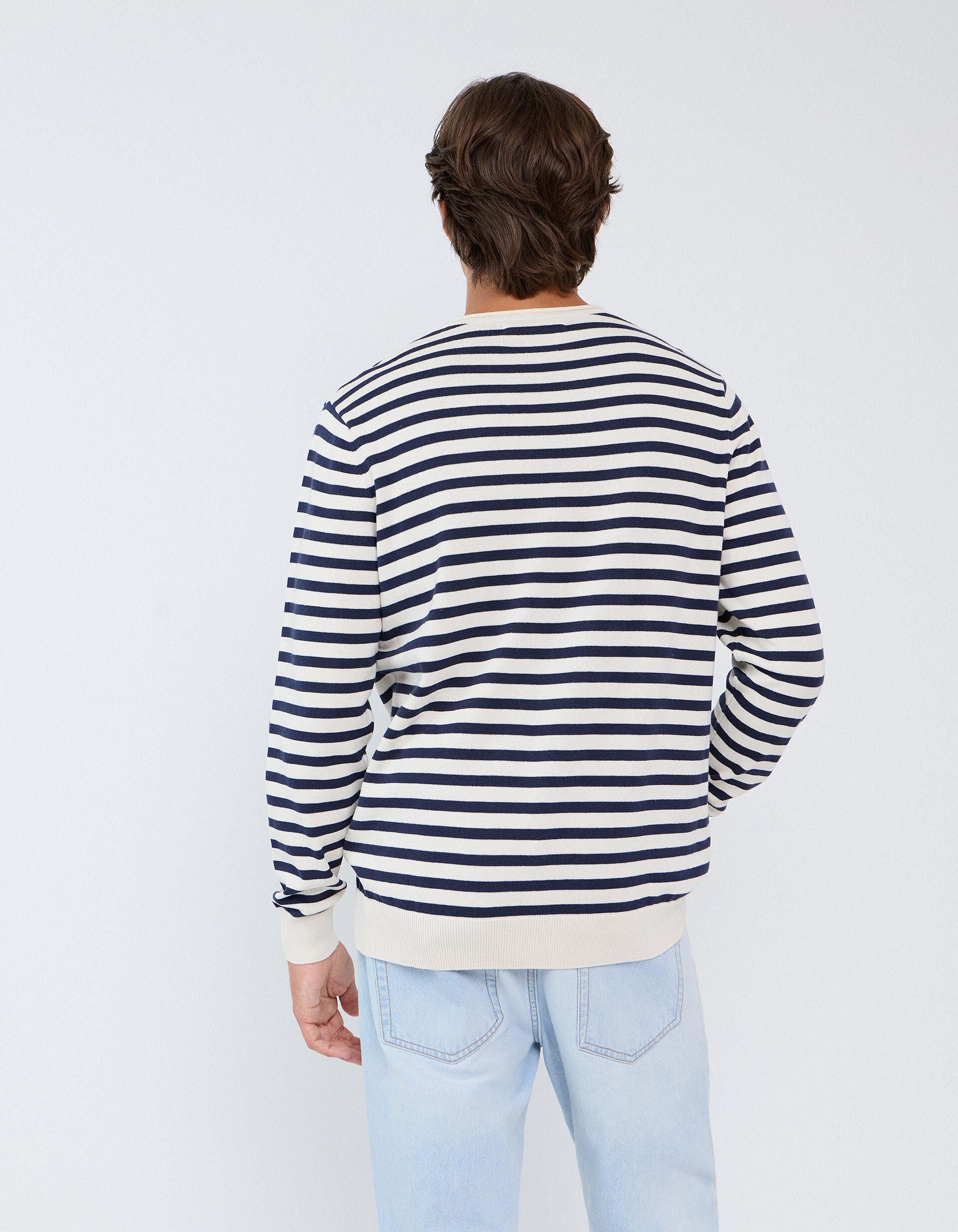 Comprar Online Camisola &Agrave;s Riscas, Homem, Branco