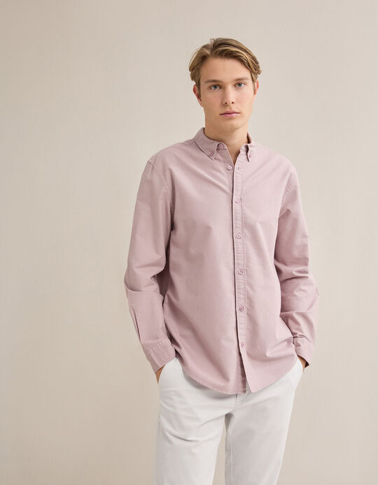 Comprar Online Camisa Oxford, Homem, Roxo Claro