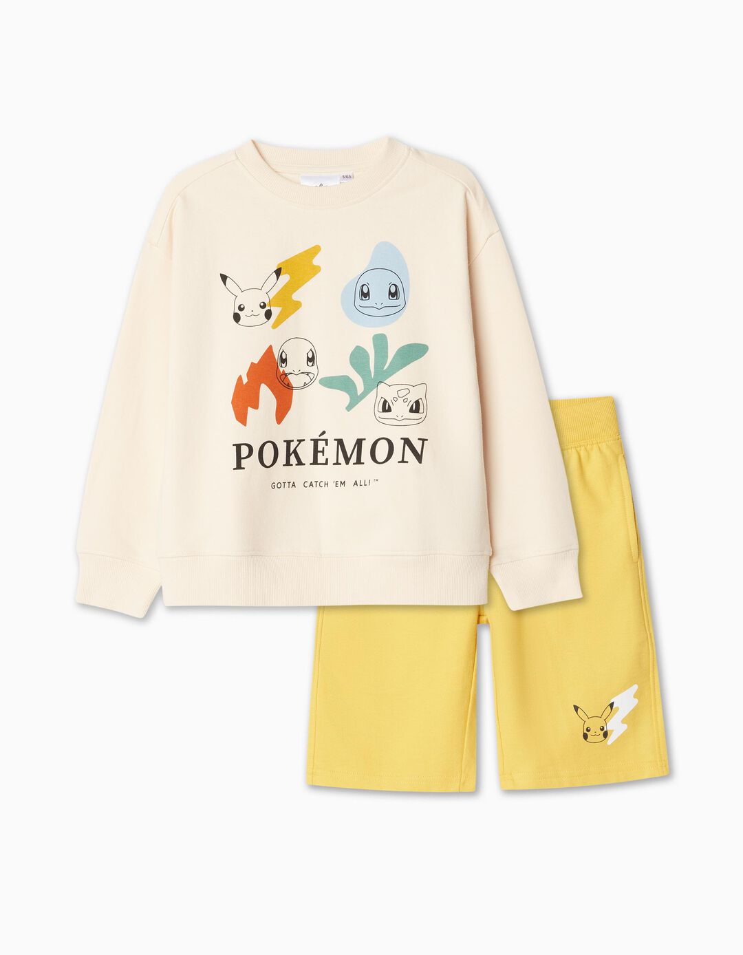 Conjunto Sweatshirt + Calções 'Pokémon', Menino, Multicor