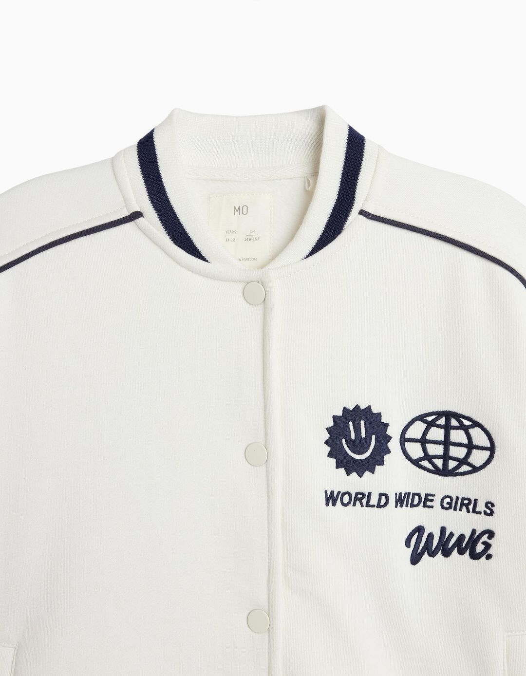 Bomber De Felpa, Menina, Branco