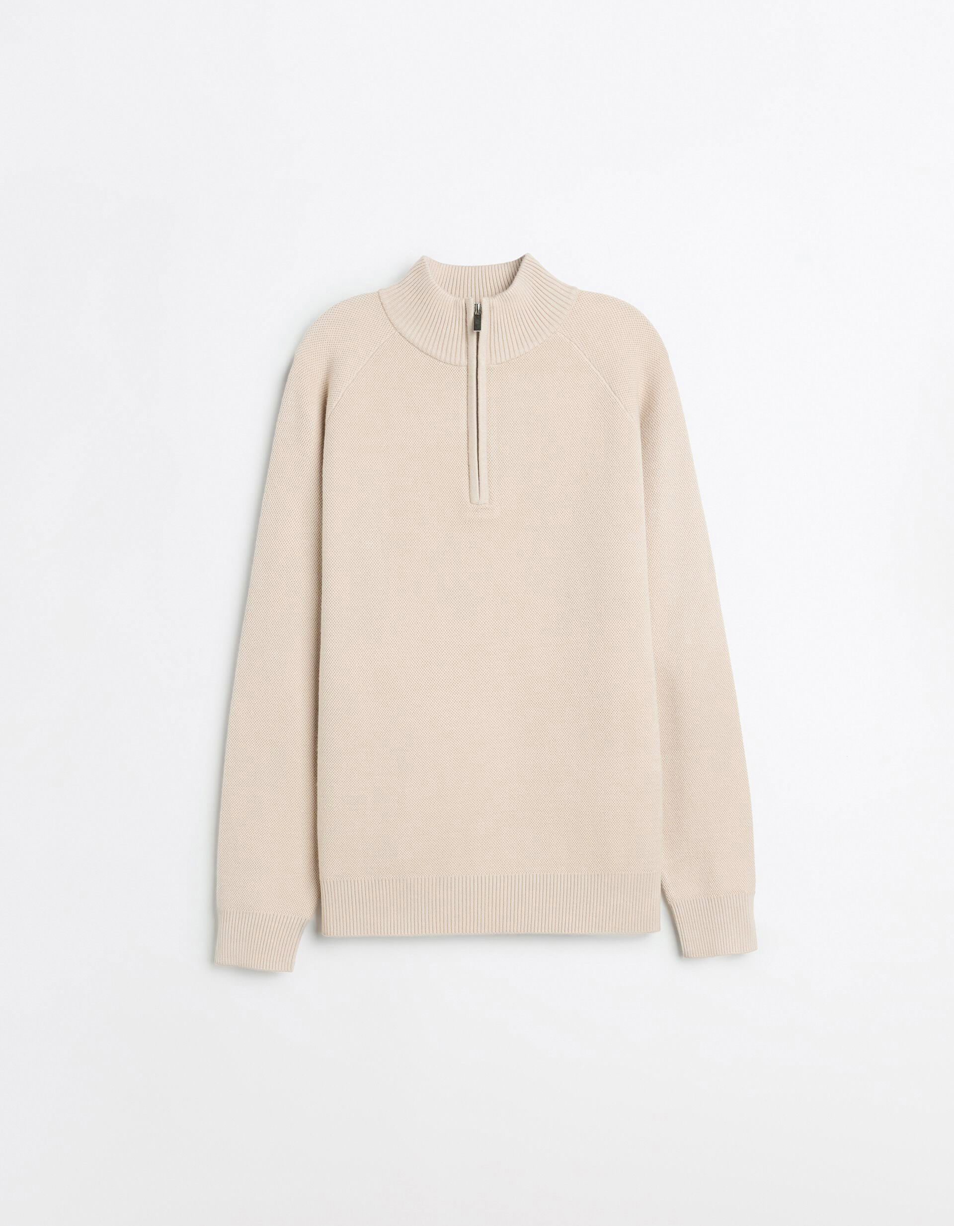 Comprar Online Camisola de Malha Waffle, Homem, Bege Claro