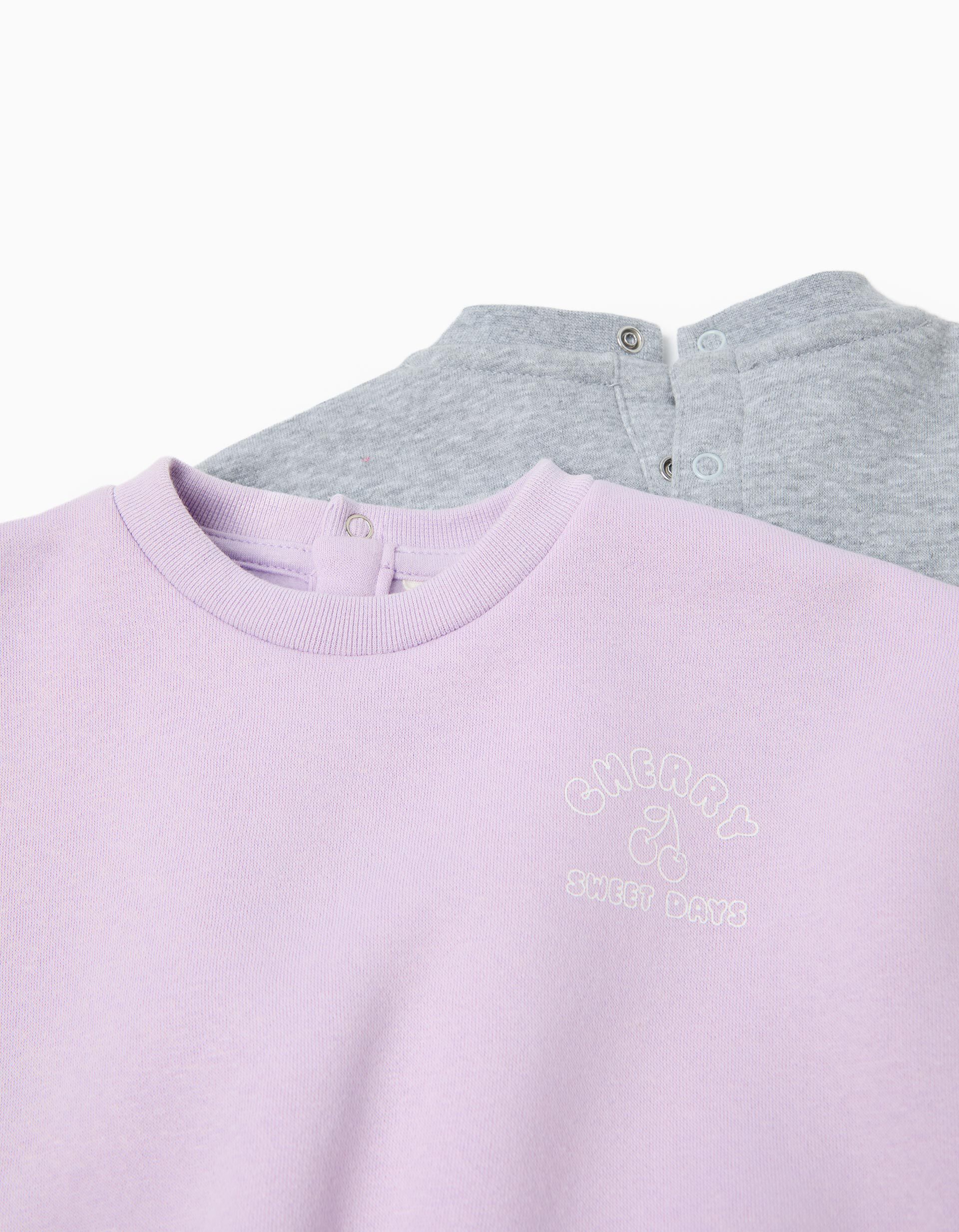 Comprar Online Pack 2 Sweatshirts de Felpa, Menina, Roxo Claro