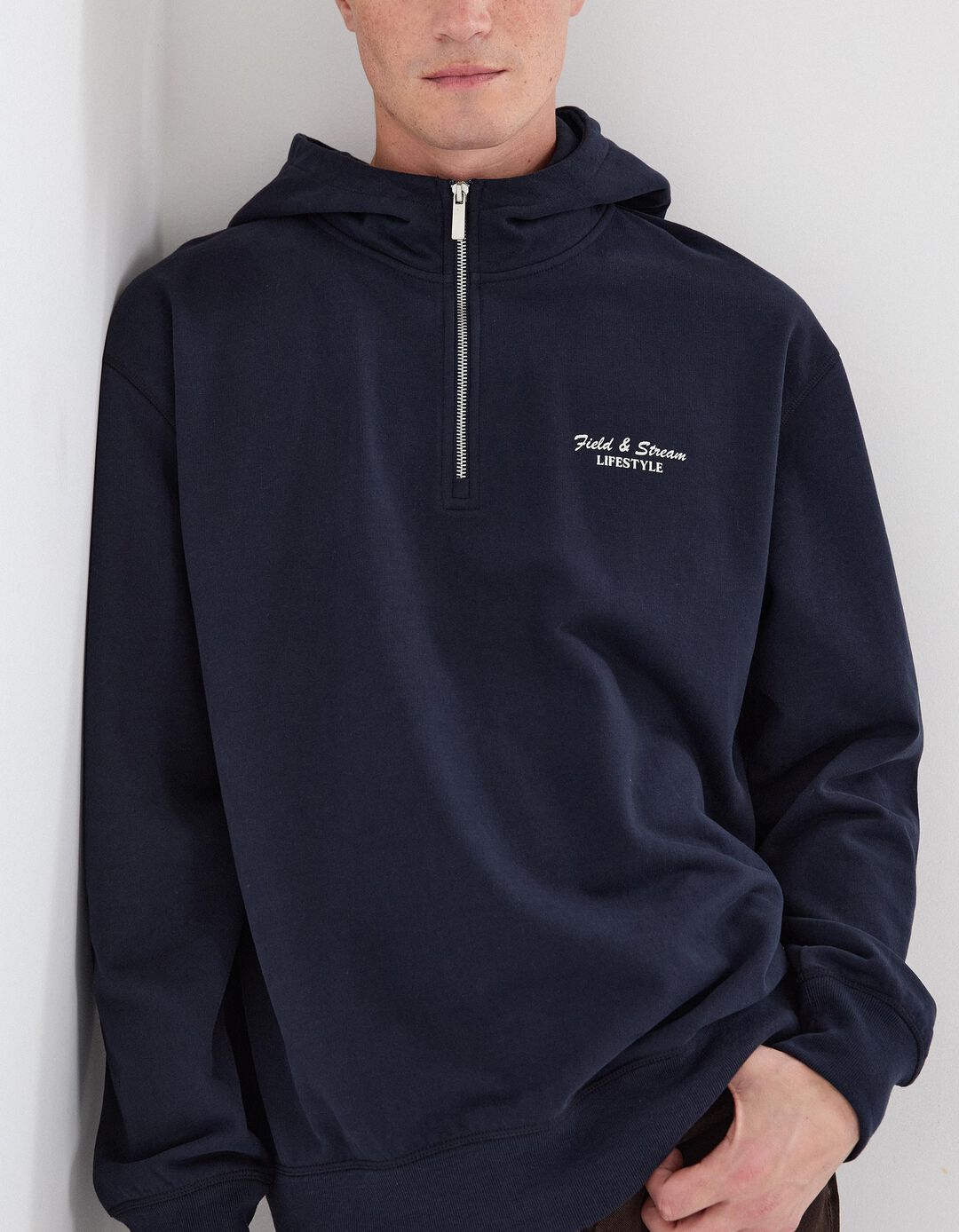 Sweatshirt com Capuz, Homem, Azul Escuro