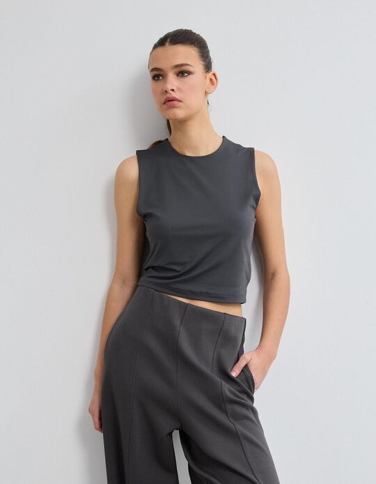 Comprar Online Top, Mulher, Cinzento